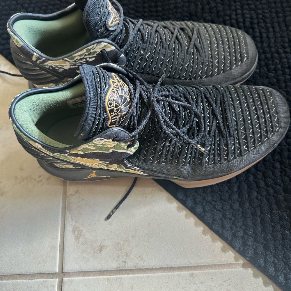 Black and Green Athletic Shoes